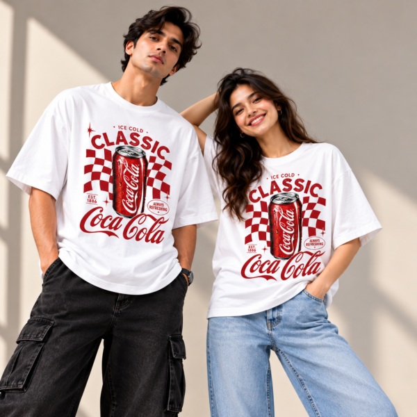 VYYBE Unisex Classic Cola Oversized T-Shirt | 240 GSM Cotton